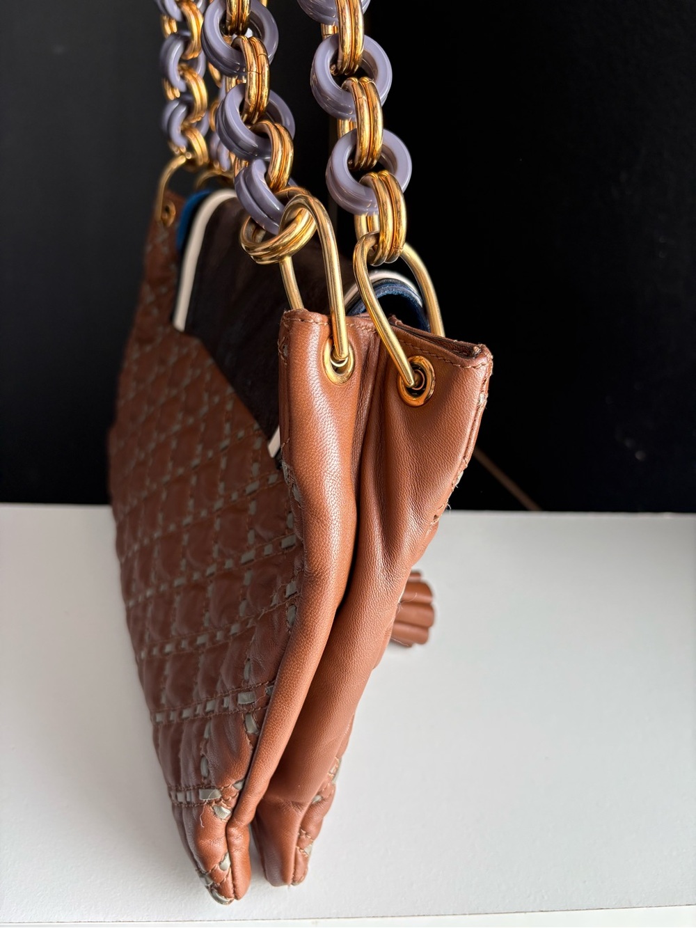 Marc Jacobs Spring Summer 2009 Quilted Lucite Chain Floral Robert Jennifer Bag - Picture 5 of 16